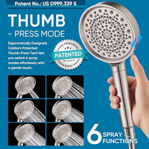 Cobbe Filtered Shower Head with Handheld, Water Softener for Hard Water - Image 5