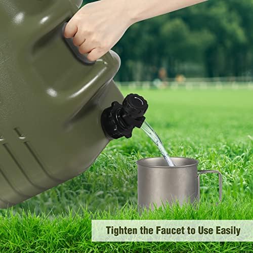 REDCAMP 5 Gallon/18.5L Portable Water Container with Spigot, Green - Image 6