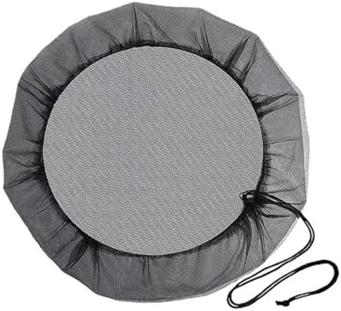 Mesh Cover for Rain Barrel 47 Inch Tear-Resistant Rain Barrel Cover Net with Drawstring Outdoor Butt Net to Keep Leaves and Debris Out Black by Unknown