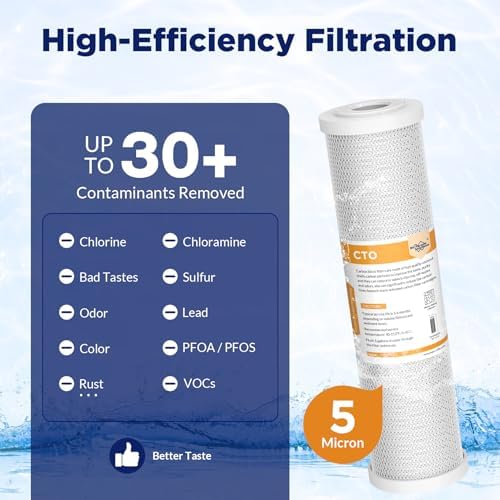 Membrane Solutions 5 Micron 10" x 2.5" CTO Carbon Block Water Filter - Image 4