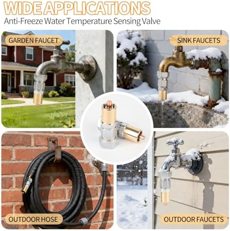 Freeze Protection for Outdoor Faucet - Heavy Duty Outdoor Garden Faucet Valve, Quick Install Water Saver for Lawn, Yard & Farm Faucets(2PCS) - Image 3
