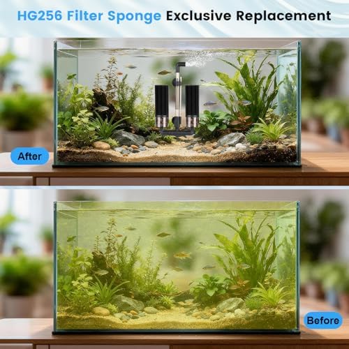 hygger Pack of 4 Replacement Sponges for Aquarium Vertical Stripes Double Sponge Filter (S) - Image 6