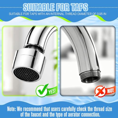 4Pcs Faucet Aerator Replacement, 15/16" 24mm Honeycomb Anti-Splash High Flow Water Saving Sink Aerators M24 Male Thread, Universal Bathroom Kitchen Faucet Parts - Image 4