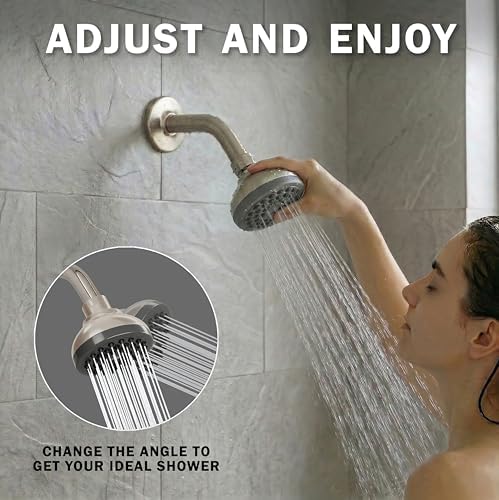 Aqua Elegante Pressure Boosting Shower Head - 1.8 GPM - Brushed Nickel - Image 3