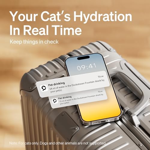 PETLIBRO Cat Water Fountain Stainless Steel Tray, App Monitoring Cat Fountain Indoor, 2.5L/84oz Dockstream Pet Water Fountain, Quite Cat Fountains for Drinking, 2.4G WiFi Cat Water Dispenser BPA-Free - Image 3