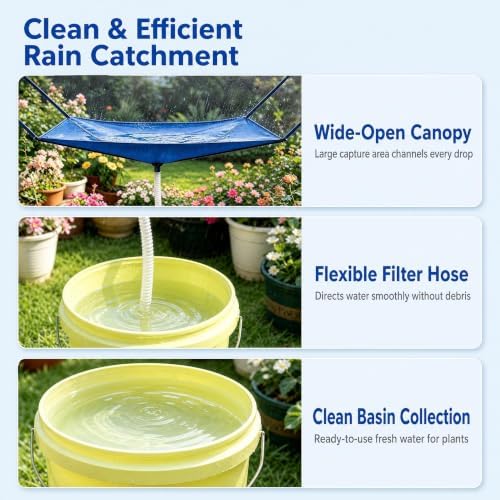 Rainwater Collection System with Hose, Rain Catcher Water Diverter (2PC) - Image 3