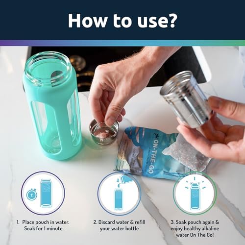 Invigorated Water pH ON-The-GO Alkaline Water Filter Pouch- Portable Alkaline Water Filtration System for Your Bottle, Pitcher, Jug, Container - High pH Water - Long-Life 105 Gallon/400 Litre (1-Pack) - Image 5