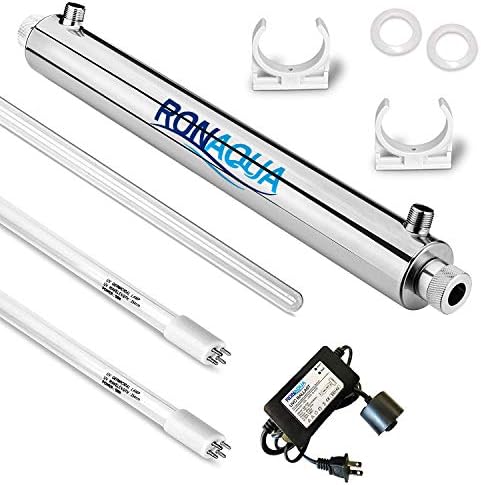 Ultraviolet Light Water Purifier Whole House UV Sterilizer 25W, 6 GPM with 1 Replacement Bulb | Compatible with HQUA-OWS-6, Boeray SSE-006, KOOTANS SDE-025 by Ronaqua