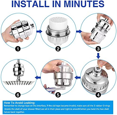 Chrome 15 Stage Shower Head Filter for Hard Water - Image 3