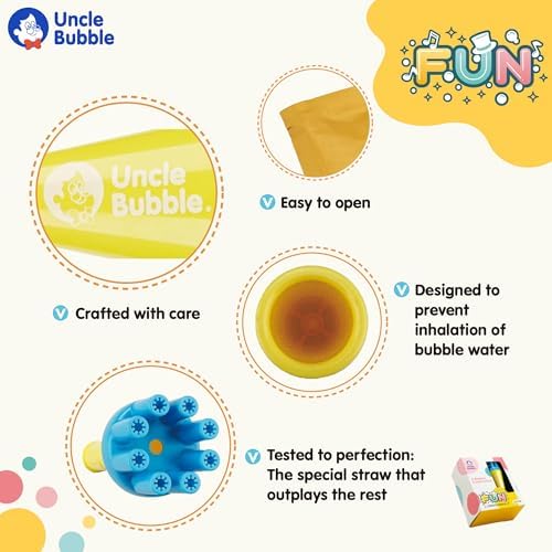 Uncle Bubble Mini Bubble Blower, Eco Pouch Version for Kids - Image 6
