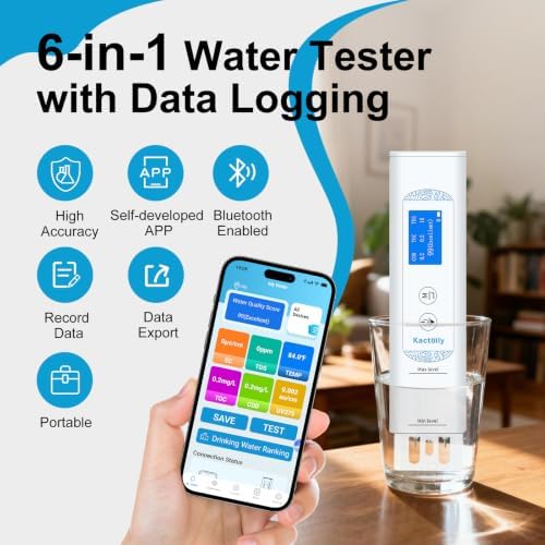 Kactoily Drinking Water Tester with App, 6-in-1 Water Quality Tester - Image 4
