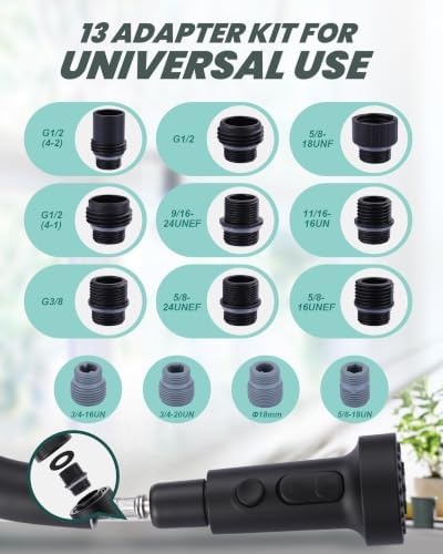 ARCORA Pull Down Kitchen Faucet Head Replacement with 13 Adapters, 3 Modes - Image 6