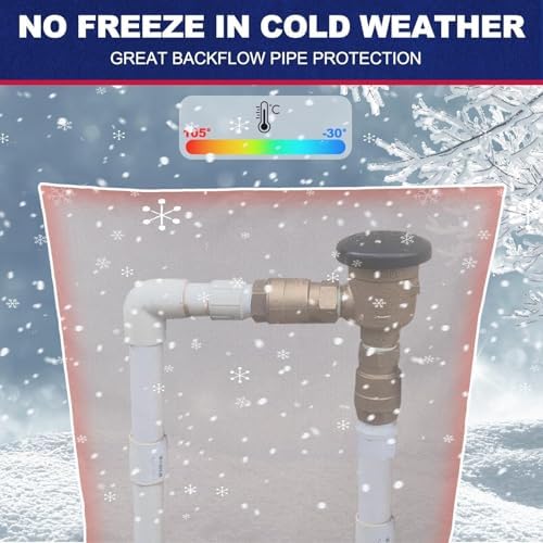 Insulated Backflow Preventer Pipe Pouch, 18W x 34H in, Gray - Image 4
