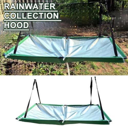 Rain Water Collector for Garden, Water Harvester Cloth Collection Kit with Hose, Outdoor Rainwater Harvesting Funnel with Filter Cloth, Portable Rain Catcher for Garden Lawn Balcony Camping - Image 2