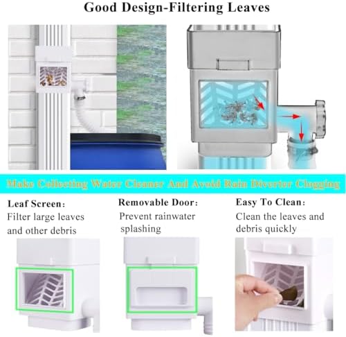 Rain Barrel Diverter Kit, Fits for 2x3 or 3x4 Inch Downspouts,Brown - Image 3