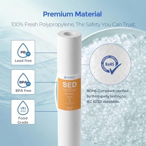 5 Micron 20" x 2.5" Whole House Sediment Water Filter, 6Pack - Image 4