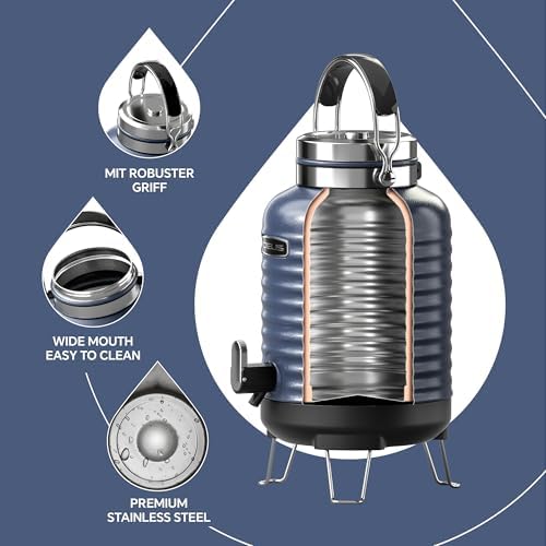 IDEUS Insulated Beverage Dispenser 1.4gal, Drink Container Deep Blue - Image 3