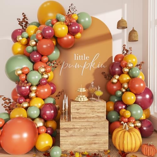 Fall Balloon Arch Kit for Autumn Baby Shower Decorations by LANGASQUE