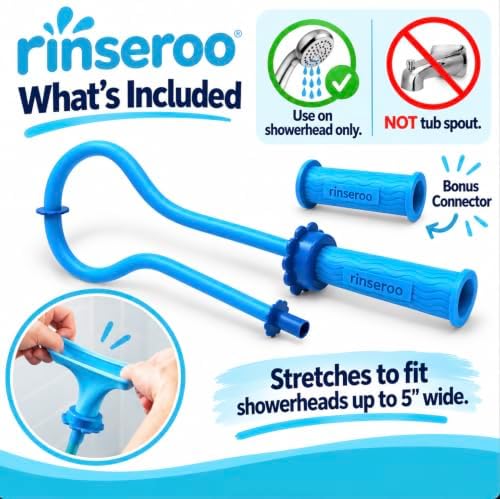 Rinseroo Shower Cleaning Thing Slip-On Handheld Hose Attachment - Image 4