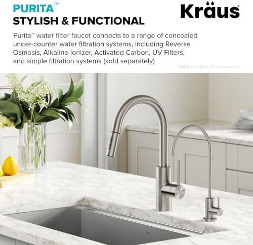 KRAUS Purita 100% Lead-Free Kitchen Water Filter Faucet in Spot Free Stainless Steel, FF-100SFS - Image 2