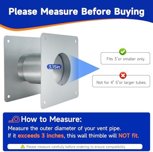 3.15" Stainless Steel Wall Thimble for Direct Vent Gas Tankless Water - Image 4