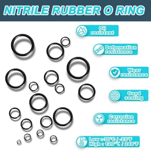 KEZE 335 Pcs Hydraulic O-Ring SAE 900 Series 12 Size Buna-N 70A Inch O Rings Seal Kit for Hydraulic Fitting,Straight Thread Tube Fittings,Cylinders,BOSS ORB Fittings - Image 7