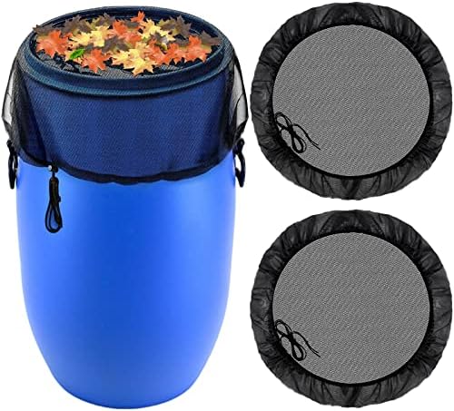2Pcs Rain Barrel Mesh Cover with Drawstring, Rain Barrel Net by CLESDF