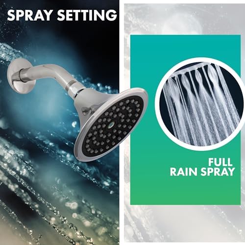 Niagara Conservation 1.5 GPM Sava Fixed-Mount Wide Spray Showerhead with 360 Degree Ball Joint Swivel, Adjustable Angle, Chrome Finish - Image 4