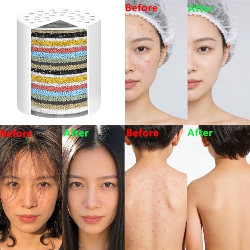 4 Pack 20 Stage Shower Filter Replacement Cartridge to Remove Chlorine Fluoride Heavy Metal, Shower Cartridge Filter for Hard Water, High Output Water Softener for Skin & Hair Healthy - Image 4