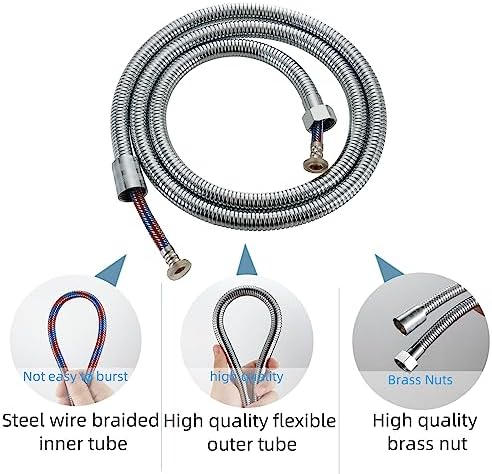 RV Shower Head with Hose, High Pressure 5 Setting Shower Head with Filter and On/Off, Water Saving Shower Head for RV/Camper, Travel Trailer, Motorhome,White，Save water (White) - Image 6