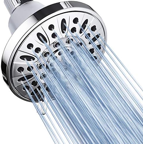 AquaDance Premium High Pressure 6-setting 4-Inch Shower Head for the Ultimate Shower Spa Experience! Officially Independently Tested to Meet Strict US Quality & Performance Standards! by AquaDance