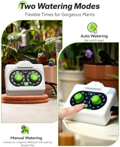 RAINPOINT Automatic Plant Waterer Indoor, Smart APP Control Drip Irrigation System for Houseplants, Anti-Siphon Vacation Watering Device with 2400mAh Rechargeable Battery (Up to 15 Pots) - Image 4