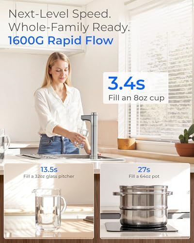 Waterdrop X16 Reverse Osmosis System Alkaline Mineral 1600GPD Silver Faucet - Image 5