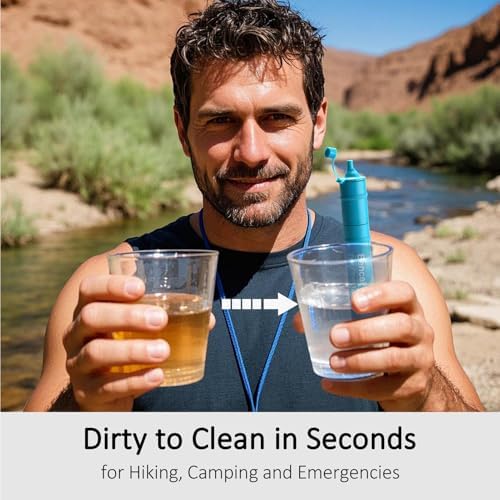 4-Stage 0.1 Micron Ultrafiltration Water Filter Straw | 3-Section Detachable for Easy Backwash | for Outdoor, Survival & Emergency, 2-Pack - Image 5