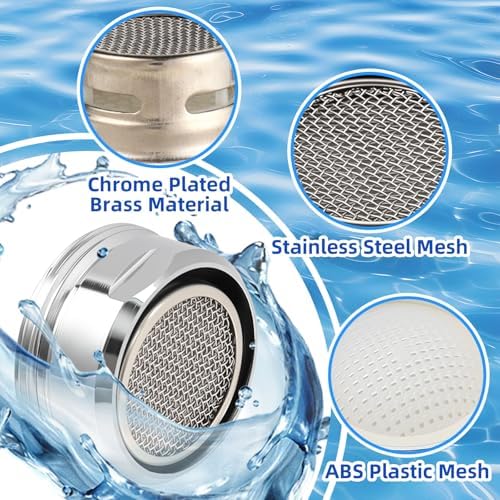 6PCS Faucet Aerator, Aerator Filter Replacement, 15/16-Inch Male Threads - Image 3