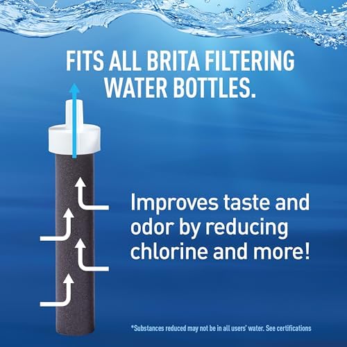 Brita Stainless Steel Premium Filtering Water Bottle, BPA-Free, Reusable, Insulated, Replaces 300 Plastic Water Bottles, Filter Lasts 2 Months or 40 Gallons, Includes 1 Filter, Stainless - 32 oz - Image 6