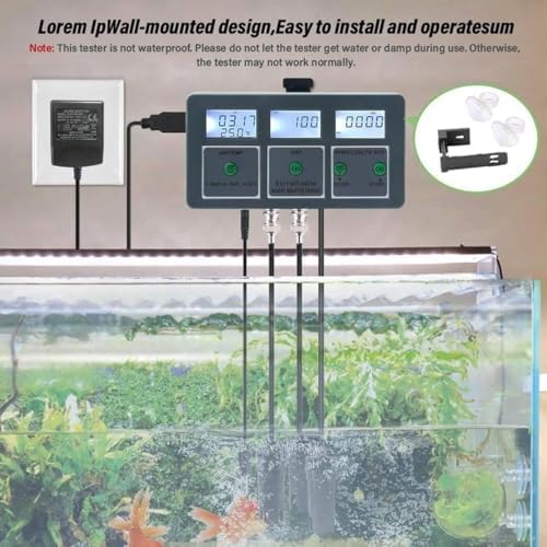 Smart Water Quality Detector, Data Logger Temp TDS Salinity S.G. EC ORP Water Tester Monitor Analyzer, Aquarium Water Quality Tester Digital Meter, WiFi PH Meter, for Aquariums Pools Hydroponics - Image 3