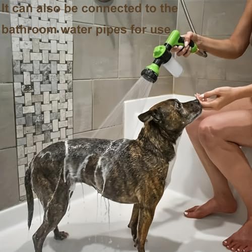RUIFANDA Dog Wash Sprayer Outdoor with 8 Spray Modes, Soap & Shampoo Dispenser Dog Sprayer Hose Attachment, Pet Wash and Garden Hose Nozzle for Watering Plants, Car Wash, Showering Pet - Image 3