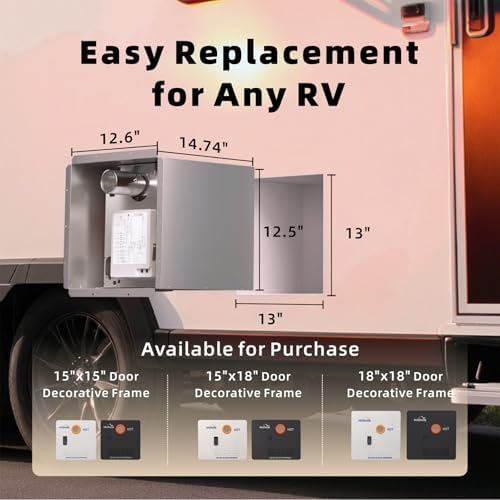 Hillhub RV Tankless Water Heater, 3.9 GPM Propane Instant Hot Water Heater for Motorhome Camper On-Demand with 18 x 18 Inches RV Water Heater White Door - Image 6