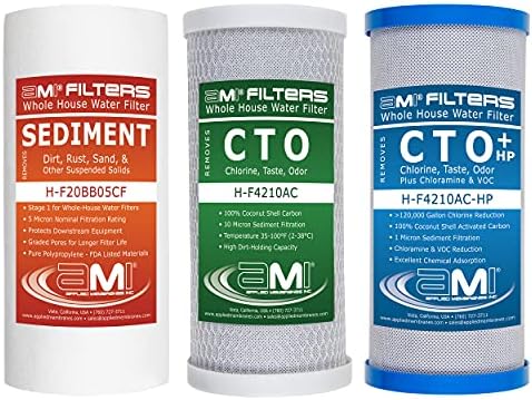 Applied Membranes Inc. 3-Stage Whole-House Water Filter System & Sediment & Carbon Block Filter Replacement - Image 4