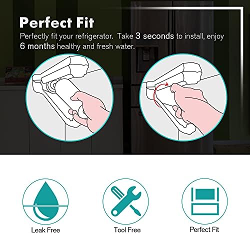 ICEPURE PLUS NSF/ANSI 53 Certified UKF8001 Refrigerator Water Filter Compatible with Maytag UKF8001, UKF8001AXX, UKF8001P, Whirlpool 4396395, 469006, EDR4RXD1, EveryDrop Filter 4, 4 Pack - Image 6