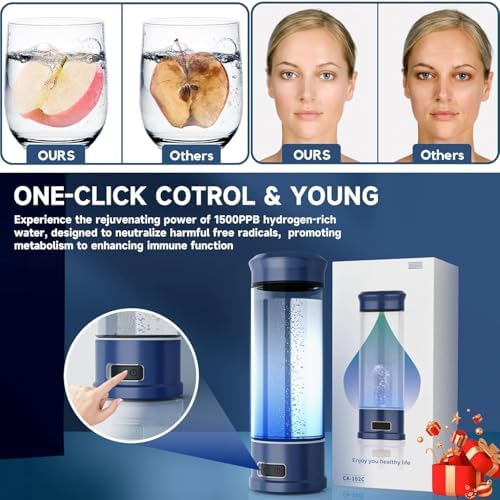 Hydrogen Water Bottle, 1500ppb Hydrogen Water Machine with SPE/PEM Technology, Alternative for Hydrogen Water Pitcher, Water Ionizer, Hydro Water Bottle for Health - Image 3