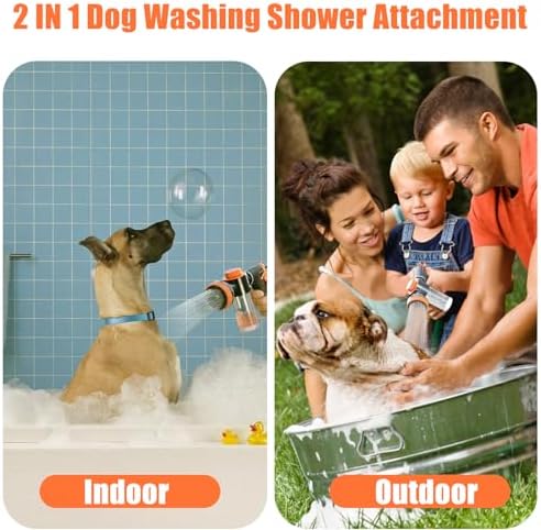 Dog Washing Hose Attachment, Dog Shower Attachment Hose Nozzle Foam Sprayer - Image 3