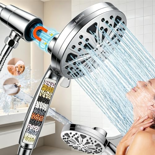 Handheld Shower Head High Pressure - Magnetic, 10 Modes Adjustable by SOMDARHK