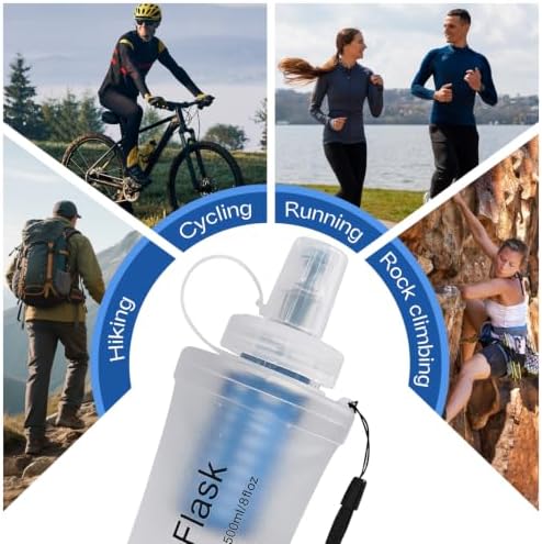 GUYI 700ml Collapsible Water Filter Bottle, Removes Impurities, BPA Free, Ultralight for Hiking, Camping, Cycling & Travel-White - Image 7