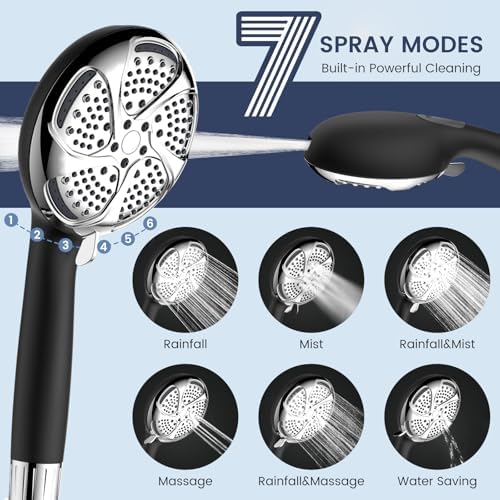 FEELSO Filtered Shower Head with Handheld, High Pressure 7-Spray Showerhead - Image 5