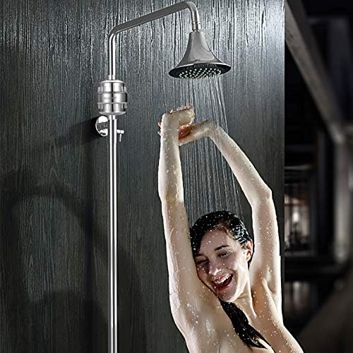 Shower Filter for Hard Water, Built in Replaceable 15 Stage Shower Head Filter Cartridge Universal Transform Itching Eczema & Acne into Glowing Hair Nails & Skin Fast- Chrome - Image 3