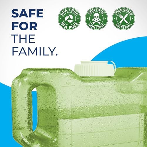 Refrigerator Water Dispenser 1.1 Gallon – Leak-Proof Slim Fridge Water Container with Spigot – BPA-Free Refillable Water Jug (Lime Green) - Image 5