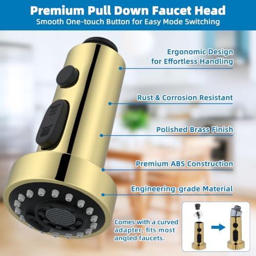 Hibbent NSF/ANSI/CAN 61 & 372 Certified Kitchen Faucet Head Replacement - Image 3