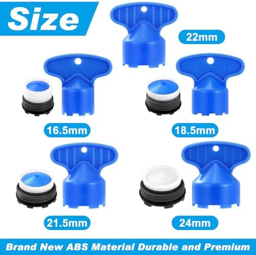28 pcs Faucet Aerators with 5 Pcs Faucet Aerator Key Aerators Replacement Inserts for Sink M16.5 18.5 21.5 24 mm for Bathroom or Kitchen - Image 2